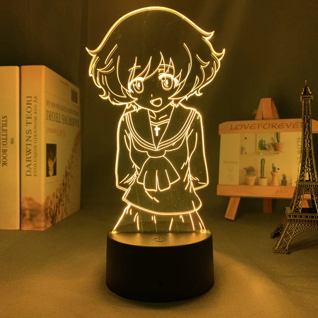 

СВЕТОДИОДНЫЙ ночник в стиле аниме «Girls Und Panzer» Yukari Akiyama для спальни, декоративсветильник льник на батарейках, подарок на день рождения, лампа ...