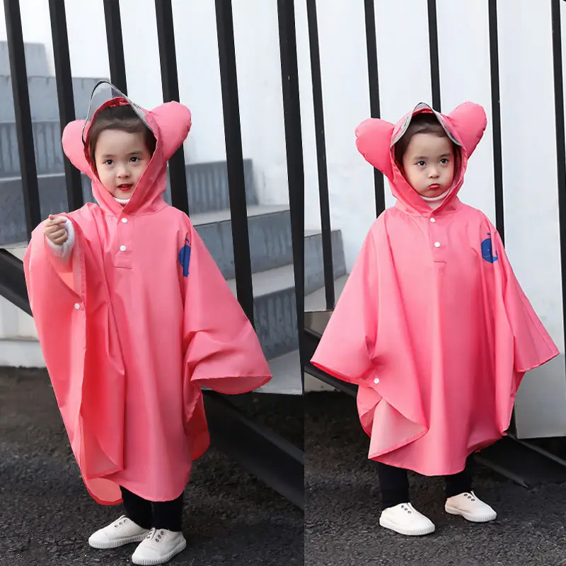 

Children New Raincoat Kids for Girls Boys Cute Waterproof Child Rain Coat Cover Poncho Rainwear Hooded Impermeable Kid Raincoats