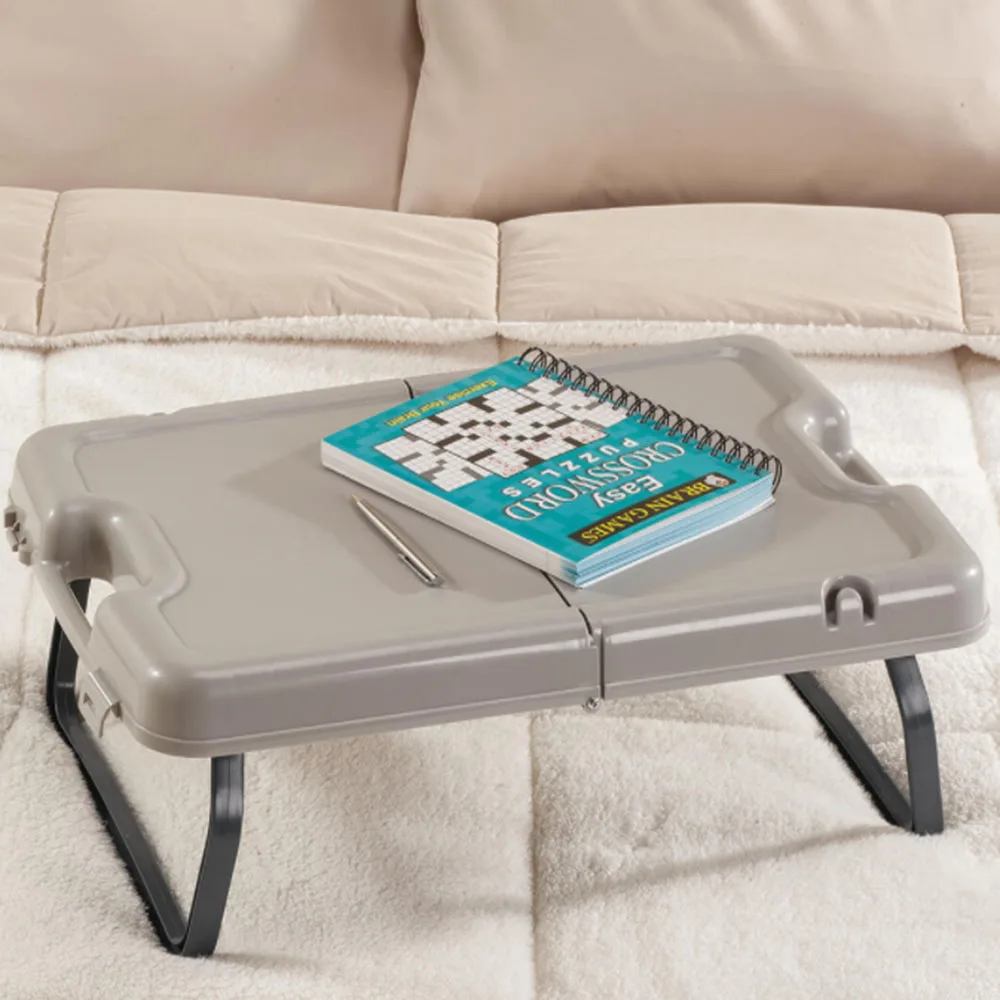 

1PC Multifunctional Folding Lap Desk with Storage Case Table Portable Plastic Mini Desk Camp Picnic Travel Home Storage Tables