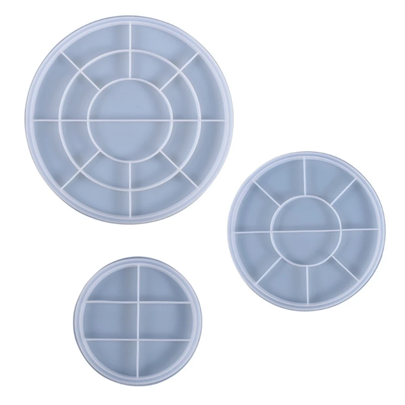 

Round Tray Epoxy Resin Mold Fruit Plate Board Coaster Silicone Mould DIY Crafts Ornaments Home Decorations Casting Tool