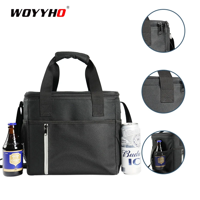 

Легкие сумки для пикника, водонепроницаемая переносная сумка с теплоизоляцией для сохранения свежести в холодильнике, съемные плечевые ре...