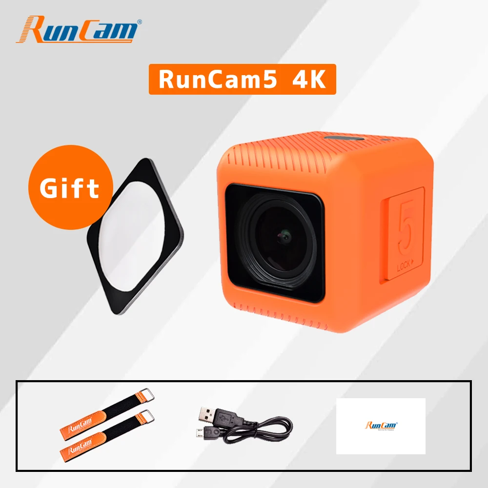 Экшн-камера 4K 2,7 K @ 60FPS RunCam 5 оранжевый черный RunCam5 стабилизатор спортивный Дрон Радиоуправляемый автомобиль для FPV EIS 128G Gopro Hero Session 5