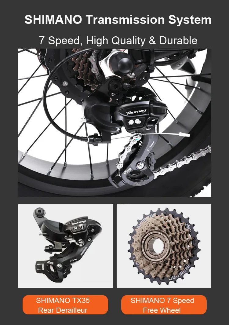 MX20 20 дюймовый Электрический Снежный велосипед, 4,0 Fat Tire, 48V 15Ah мощный литиевый аккумулятор, Педальный вспомогательный велосипед, горный велосипед