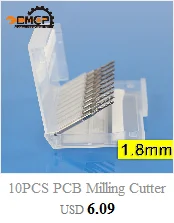 10 шт. 1,0-3,0 мм PCB гравировальный сверло набор твердосплавная Концевая фреза 1/" хвостовик с титановым покрытием фрезерный станок с ЧПУ для печатной платы
