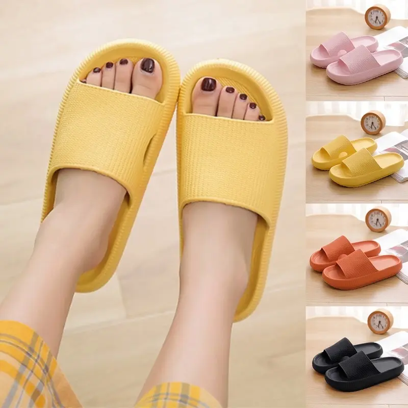 4.5cm de Espessura Única Casa Chinelos Homens Mulher Antiderrapante Banheiro Calçados Meninos Meninas Amantes Flip Flops Verão Praia Sandálias