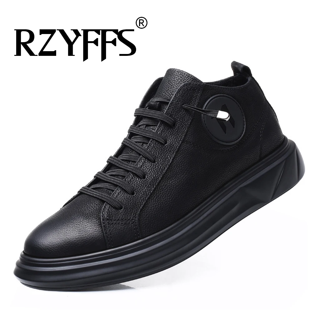 Мужская обувь для скейтбординга из мягкой кожи теплая спортивная снежной погоды