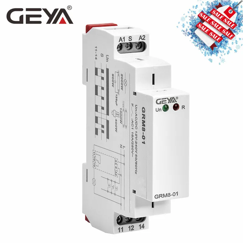 GEYA GRM8 на din-рейке модуль реле с блокировкой 12 В 24 В 220 В AC DC защелка реле с CE CB сертификатом