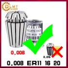 Высокоточный пружинная Цанга из стали ER ER11 ER16 ER20, 0,008 патрон ER11 1-8 мм ER16 1-10 мм ER20 1-13 мм обрабатывающий центр с ЧПУ, 1 шт., 0,008