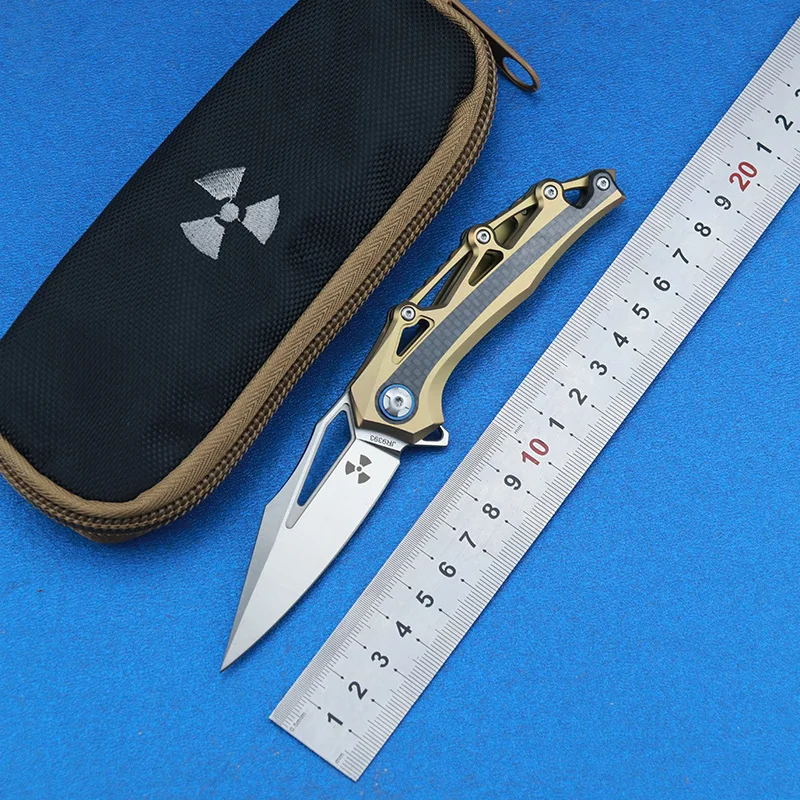 LEMIFSHE Flipper JR9393 M390 стальное лезвие Титан + CF ручка Походный охотничий Карманный
