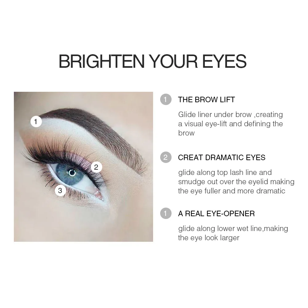 Menow P112 Silkworm Brightening White High Gloss Waterproof Eyeliner Makeup Pencil Wholesale Cosmetic Pen Hot Selling |
