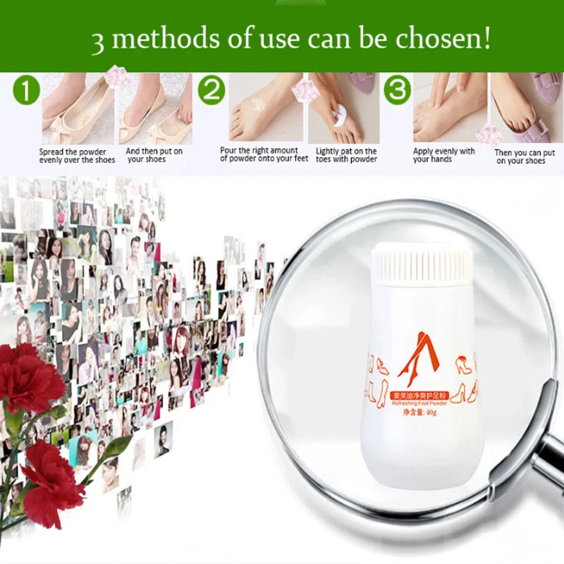 Пудра для ног средство устранения пота зуда бактерий крем ухода за ногами|Стопы| |