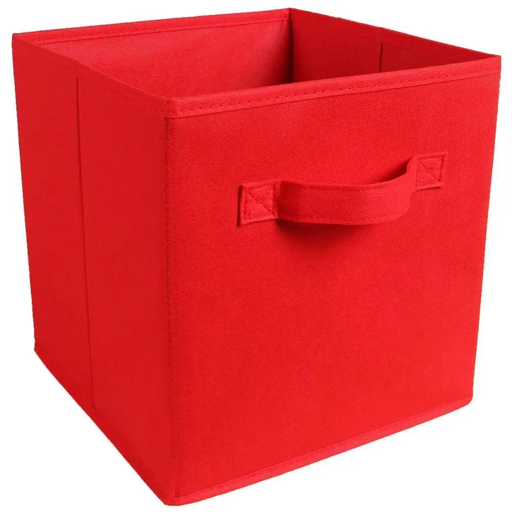 27x27x28cm Нетканый тканевый складной шкаф коробка для хранения игрушек органайзер для хранения одежды ящик для нижнего белья бюстгальтер носки с ручкой грудь - Цвет: 27x27x28cm