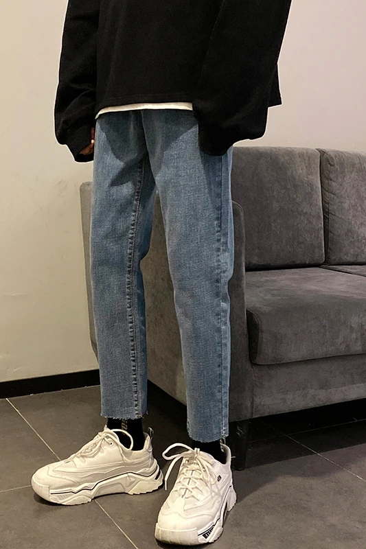 

Spring and Autumn Straight Trendy Brand Korean Style Trendy Ankle Length Pants Slim Fit Tapered Pants All-Matching Casual Pants