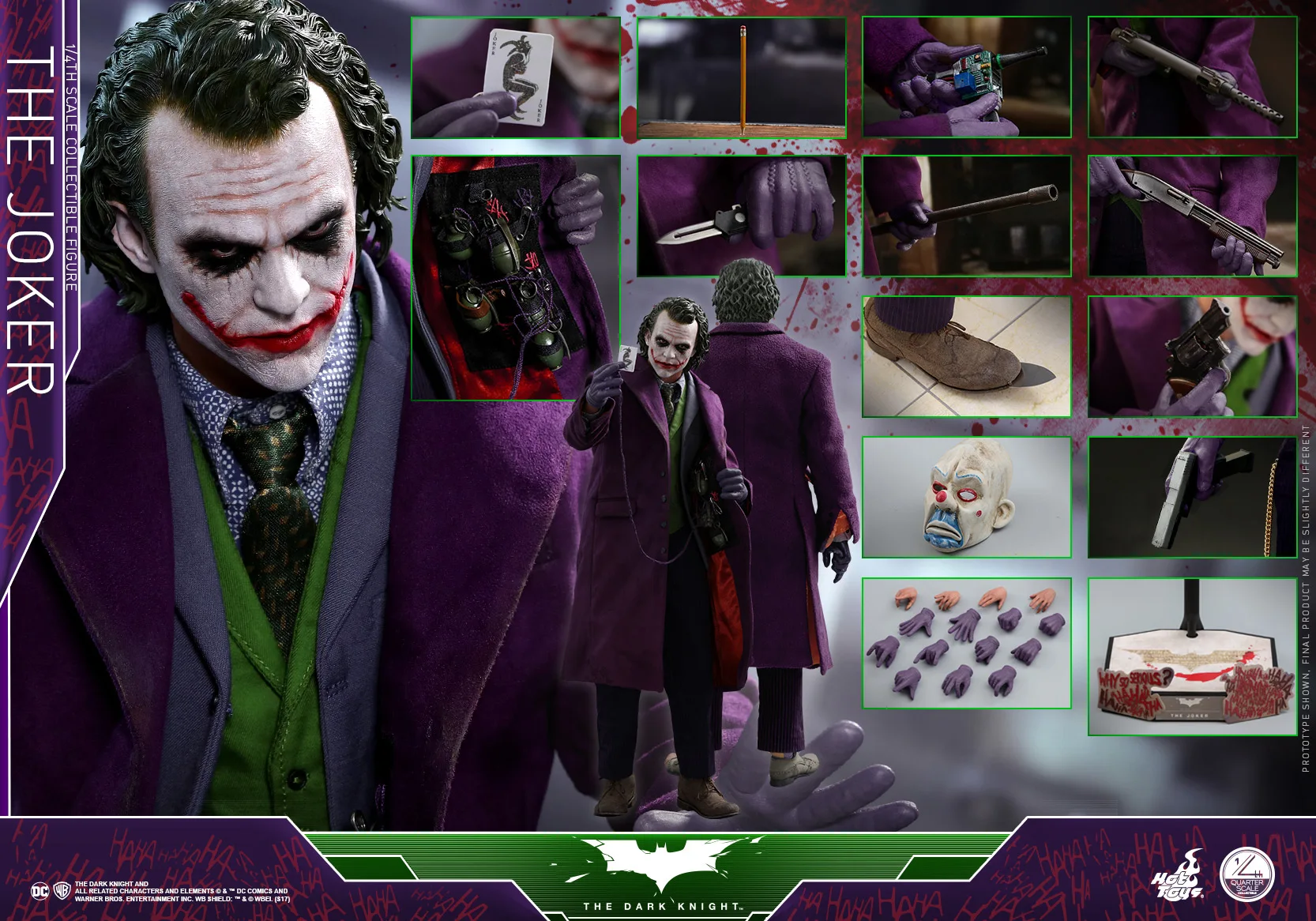 HT HOTTOYS QS010 1/4 Бэтмен Темный рыцарь Джокер Хит Леджер нормальная версия Коллекция фигурка для фанатов подарок на праздник