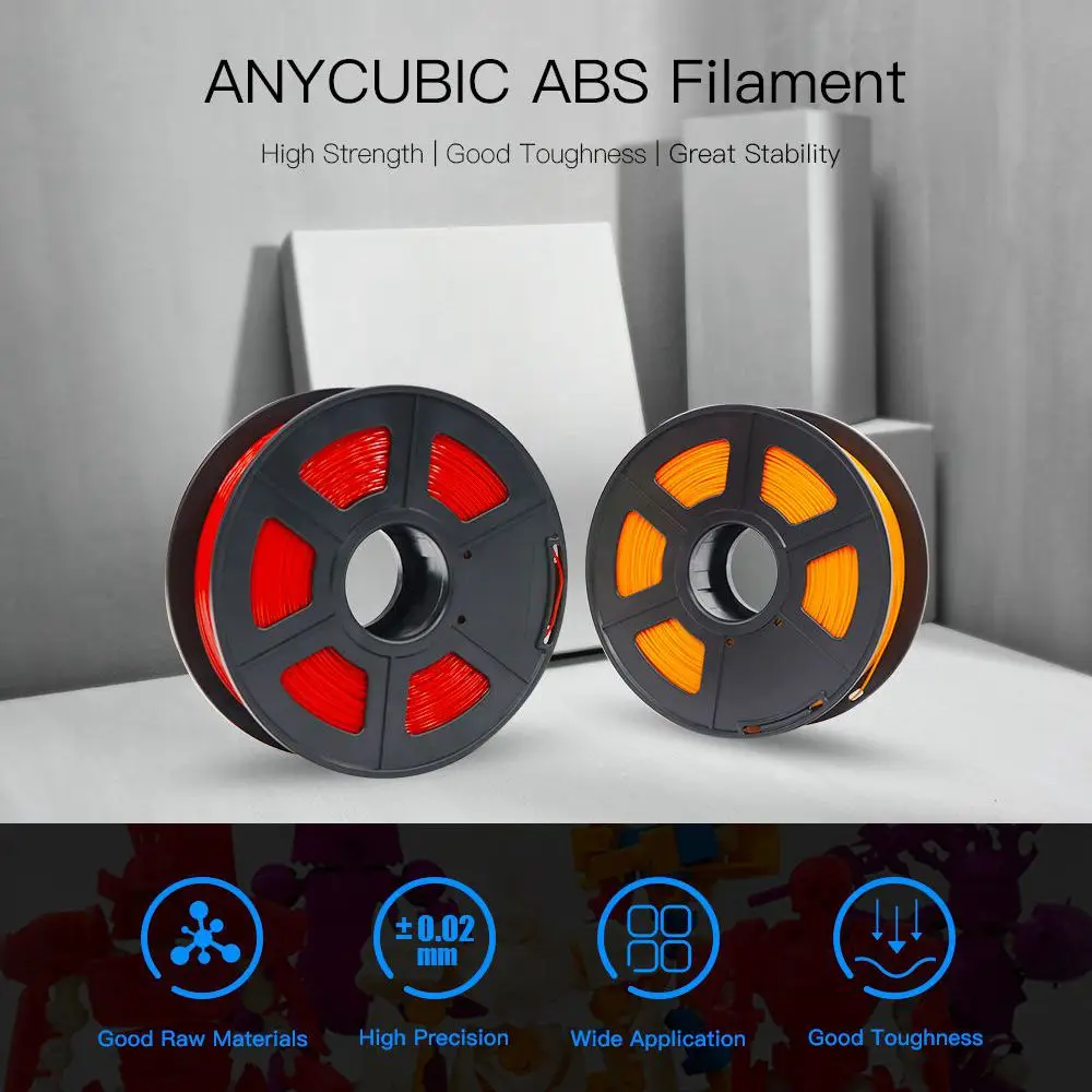 ANYCUBIC ABS печатный материал 1 75 мм кг пластиковые резиновые расходные материалы