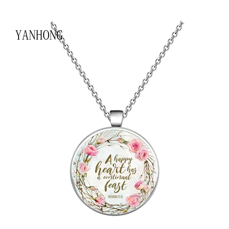 Popular jewelry biblical verse necklace &quotquiet know I am God&quot pendants Psalm 46:10 quotes handmade women | Украшения и