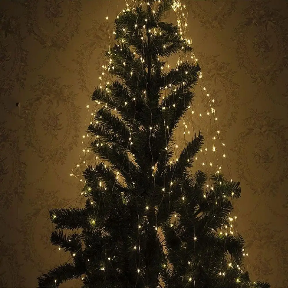 

Led Fairy String Light Vines 200 Led Garland Home Christmas Wedding Party Decoration Solar Panel Powered Garden Outdoor Lighting