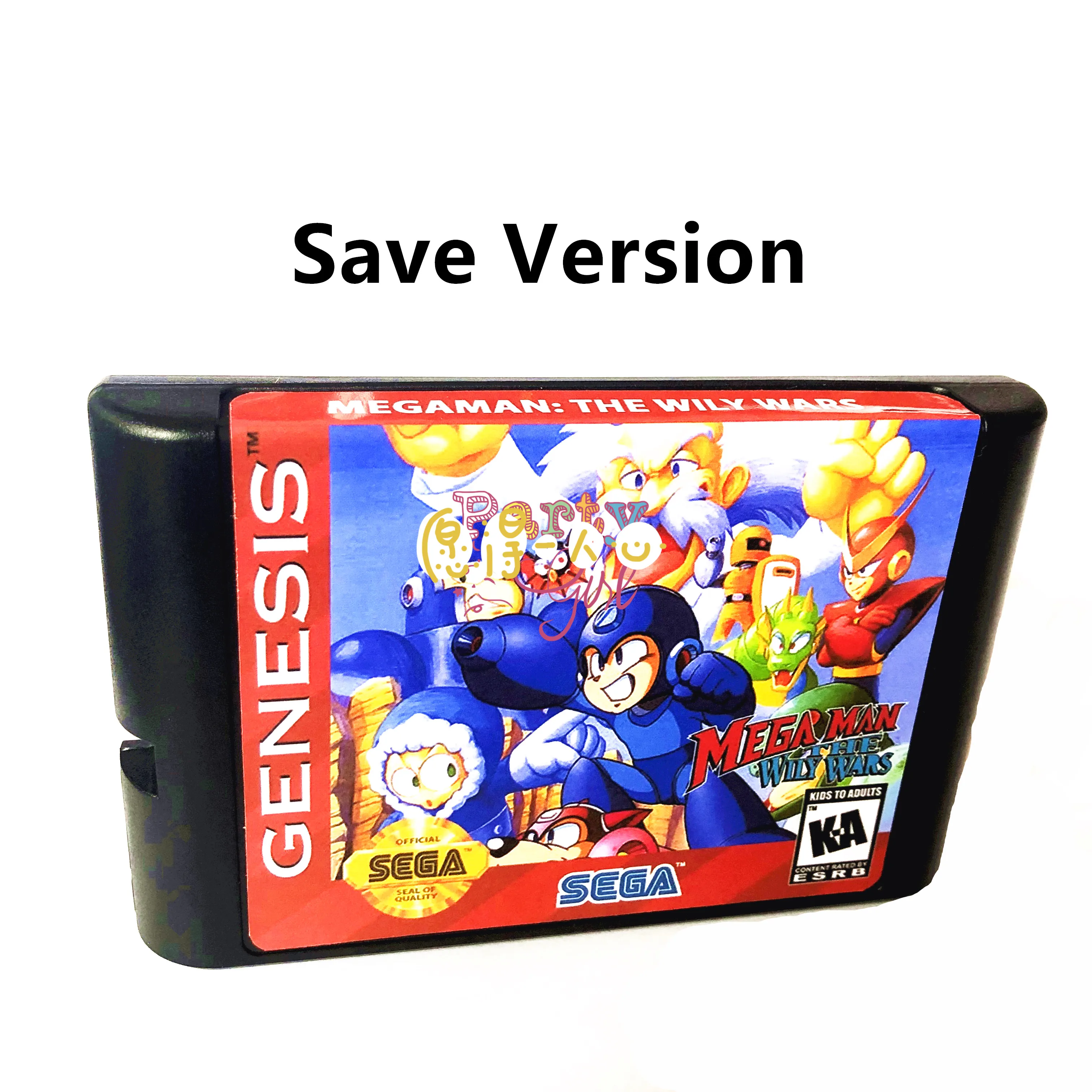 Megaman - The Wily Wars (Support save file ) USA VERSION For SEGA GENESIS Mega Drive 16 bit Game Cartridge NTSC Console ! | Электроника