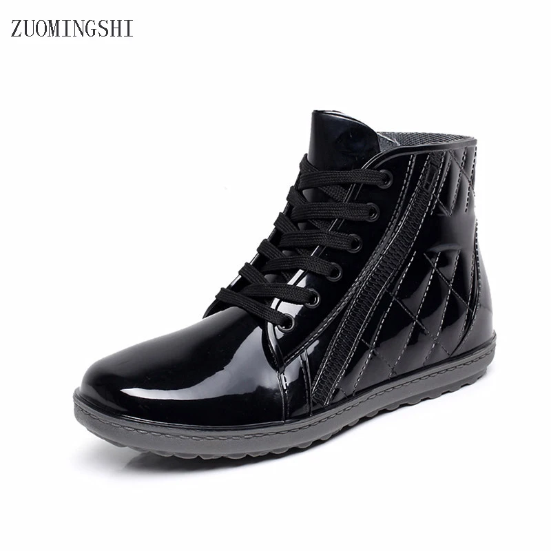 Plus Size Rain Boots Women Winter New Rubber Shoes  for Girls Ladies Walking Waterproof PVC Women Boots Warm  Rainboots