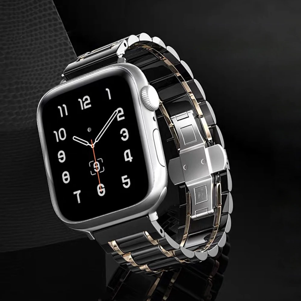 

for iwatch 6 5 4 band Ceramic Bracelet for apple watch se strap series 6 5 4 3 44mm 42mm 40mm 38mm luxury Ceramics band Business