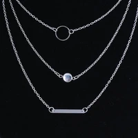 2021 hip hop multilayer necklace pendant silver color chain for women men unisex jewelry chains necklaces choker
