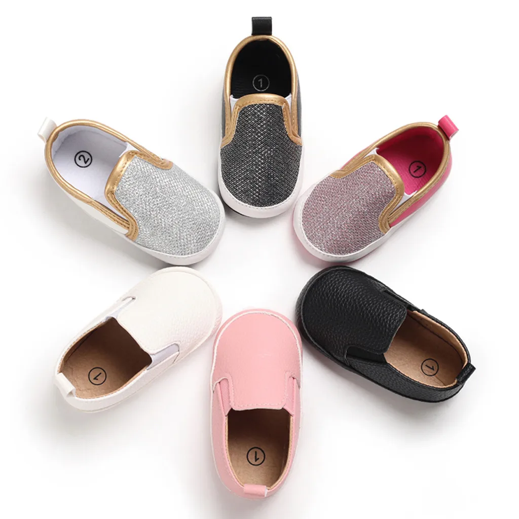 

Toddler Infant Kids Baby Girls Paillette Leather Shoes First Walkers Shoes Baby Shoes Newborn Sneakers Toddle