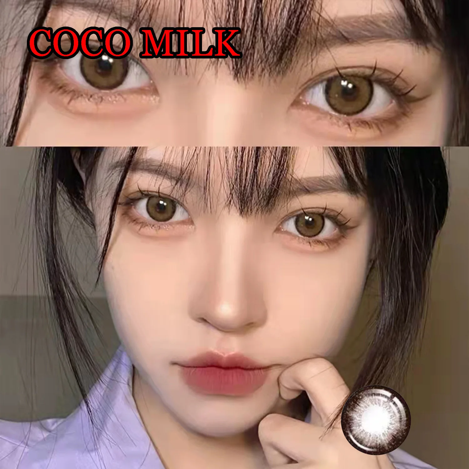 

ColorEyes Dolly Eyes 14.50mm Women Men Eyelook Contacts Lenses with Power линзы для глаз цветные Coco Milk