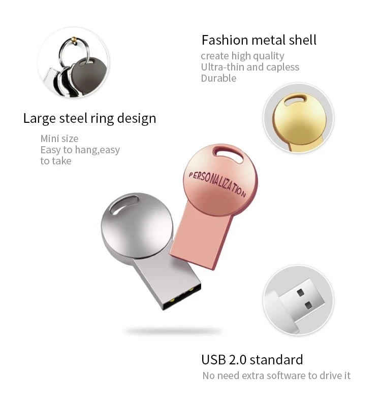 Горячая Распродажа мини металлические индивидуальные 10 шт. 8 ГБ 16 32 USB 2 0 флэш