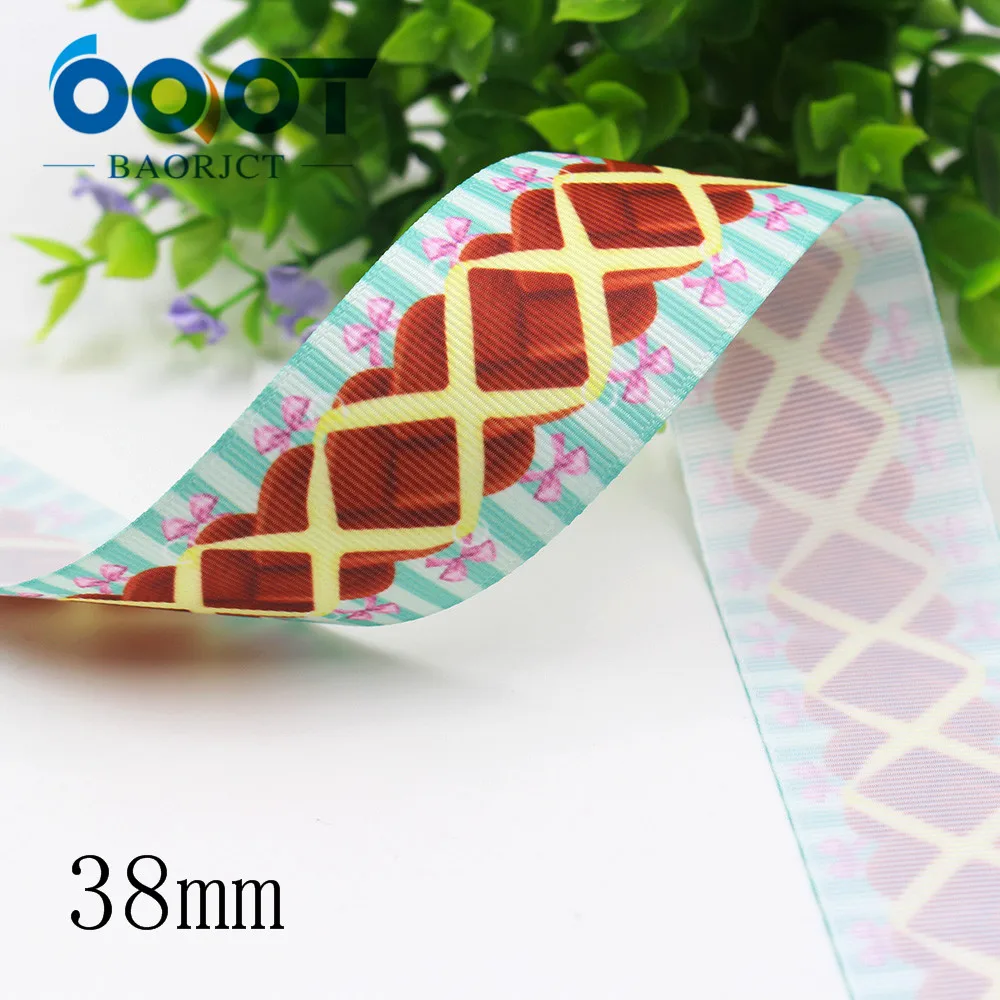 OOOT BAORJCT лента 10 ярдов 38 мм Геометрическая термопечать ленты одежда сделай сам