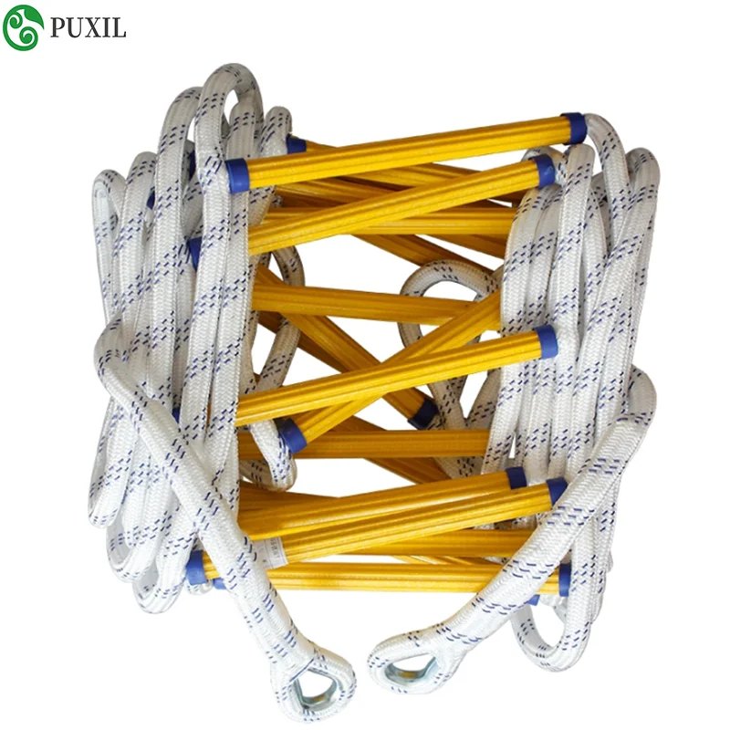 

New 5M Upgrade Escape Ladder Wear-resistant Reinforced Anti-skid Soft Ladder Fire Inspection Rope Ladder 18-20MM (1-2nd floor)