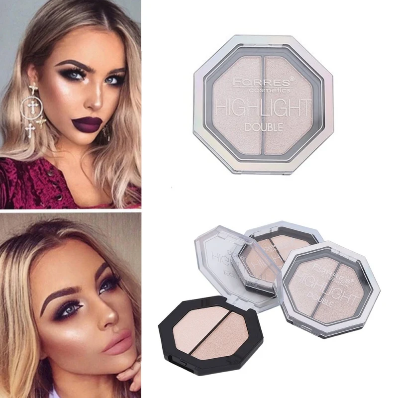 Палитра подчеркивания лица 2 цвета водонепроницаемый стойкий яркий цвет кожи