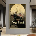 Картина на холсте, Токийский Гуль, аниме, постеры, винтажные настенные художественные принты, манга, украшения для бара, гостиной