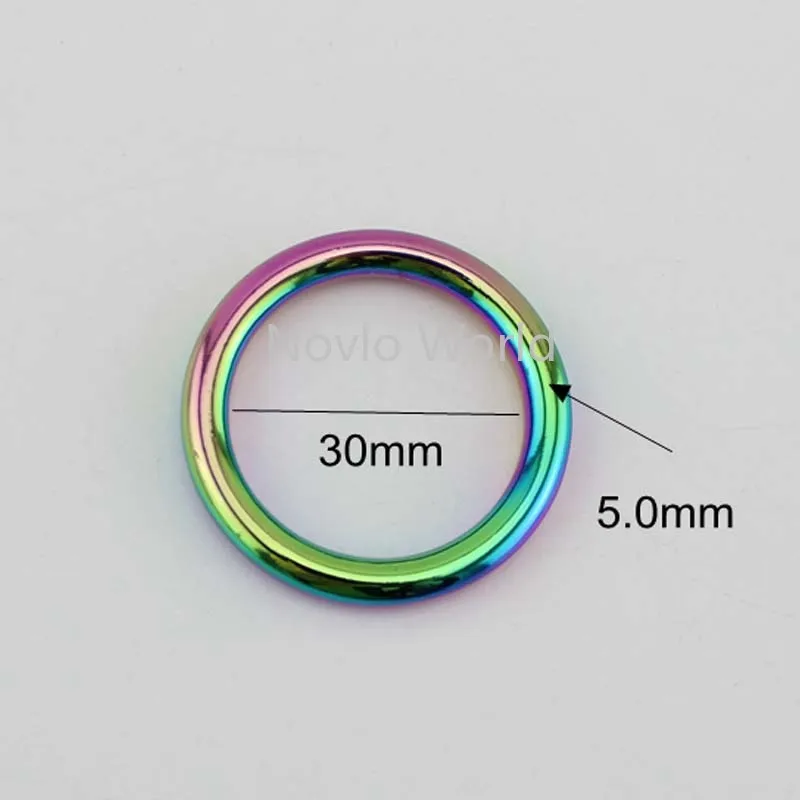 3 шт. тест внутренняя ширина 30 мм Радужное металлическое О образное кольцо ручки