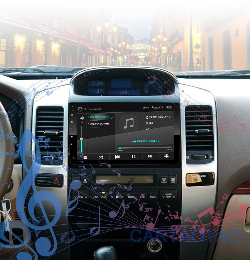 2G+ 32G " 2din Android 8,1 GO Автомобильный DVD плеер для Toyota Land Cruiser Prado 120 2004-2009 Автомобильный Радио gps навигация wifi плеер
