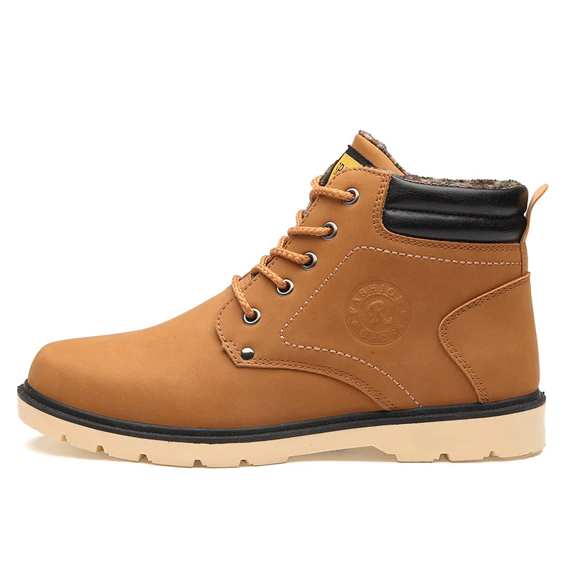 

Super Warm Men's Winter Pu Leather Ankle Boots Men Autumn Waterproof Snow Boots Leisure Martin Autumn Boots Shoes Mens 6583