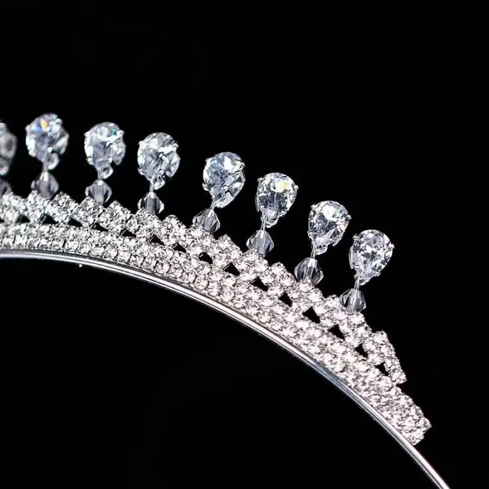 Модный серебряный горный хрусталь кристалл королевская тиара Корона для королевы принцессы невесты свадебные украшения для волос украшение головной убор