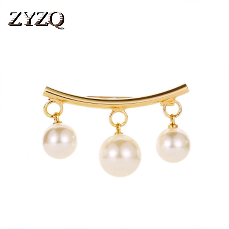 

ZYZQ Luxury Brooch Wedding Engagement Accessories For Women With Triple Simulated Pearl Nice Gift Jewelry For Girlfriend Hot