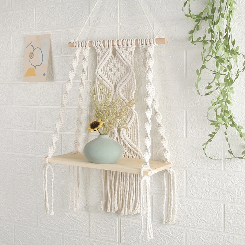 

Boho Macrame Wall Hanging Tapestry Dream Catcher Handmade Woven Dreamcatcher Ornament Apartment Bedroom Living Room Decor