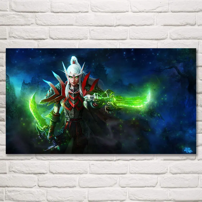 Постеры и принты для игры foocome World of WoW домашний декор гостиной шелковое искусство
