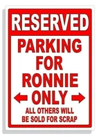 personalized parking sign wall decal metal 20x30 tin sign no parking customized for ronnie