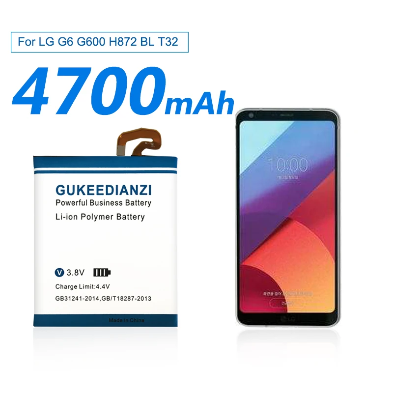 Аккумулятор GUKEEDIANZI BL T32 Real 4700mAh для LG G6 G600 H872 VS988 LS993 US997 мобильный телефон сменная