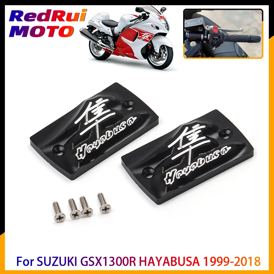 

For SUZUKI GSX1300R HAYABUSA 1999-2018 Motorcycle Accessories Oil Fluid Cap 3D LOGO Brake Clutch Cylinder Reservoir Cover