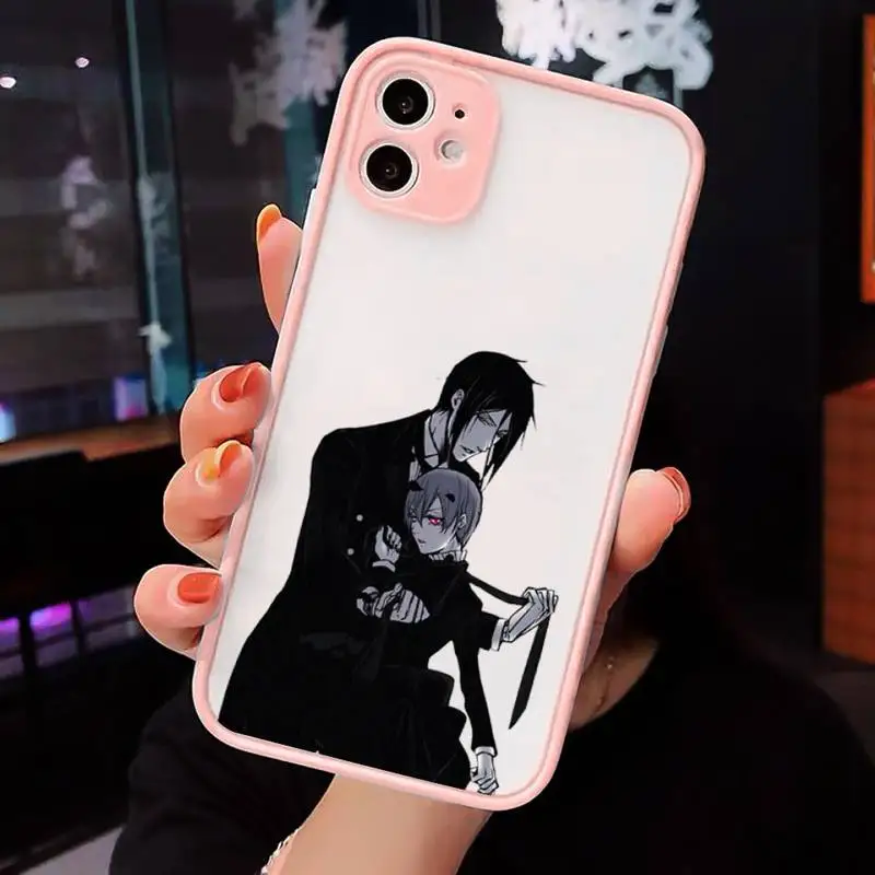 

Black Butler Japan anime Phone Case matte transparent For iphone 7 8 11 12 plus mini x xs xr pro max cover