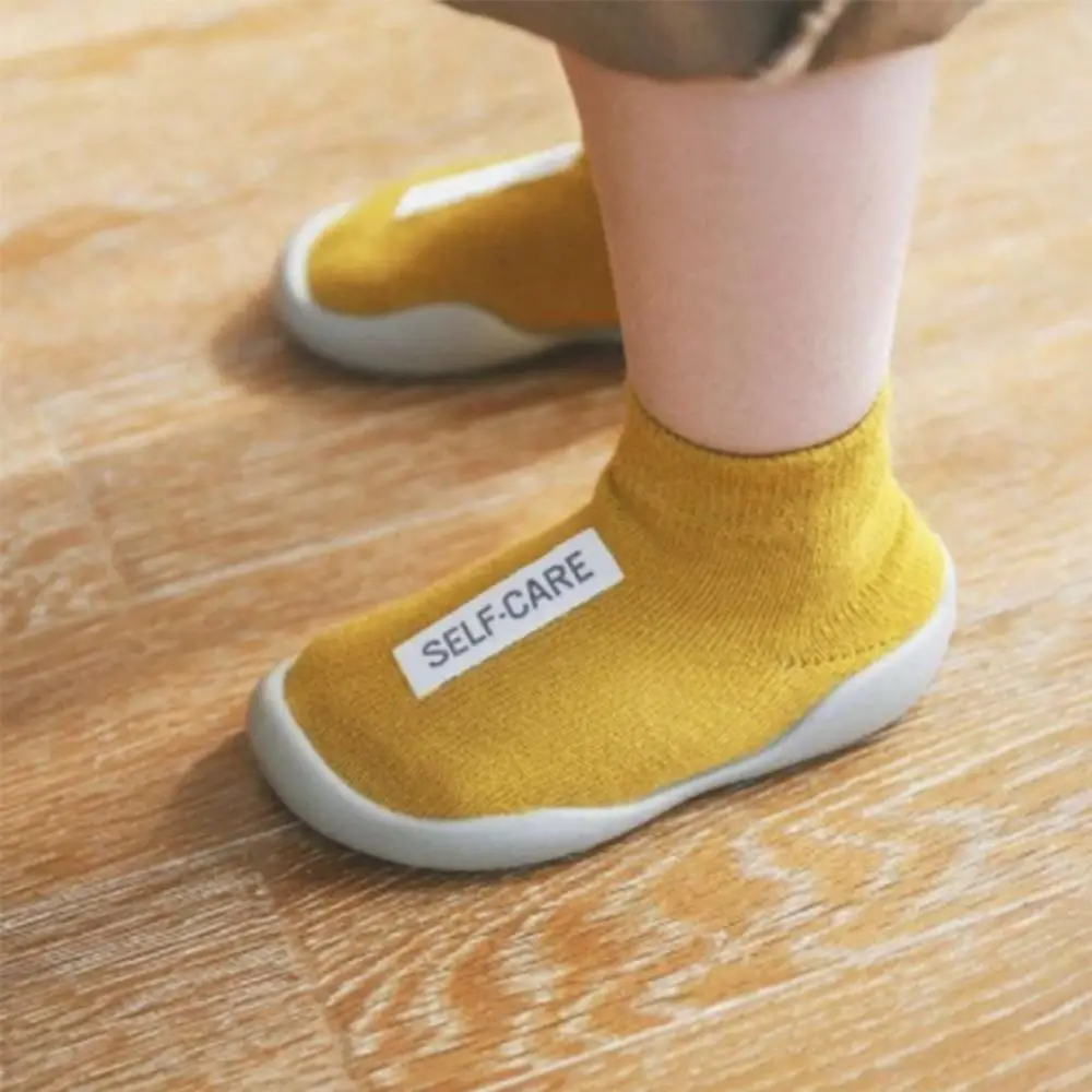 Детская вязаная обувь для прогулок мягкая подошва маленьких мальчиков и девочек детские кроссовки на