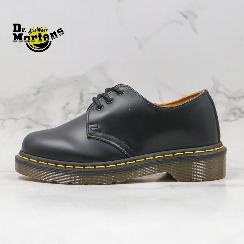 

Original Dr.Martens Men and Women 1461 Genuine Leather Casual Shoes Unisex Doc Loafers Anti-Slip Lace Up 3 Eyes Martin Footwear