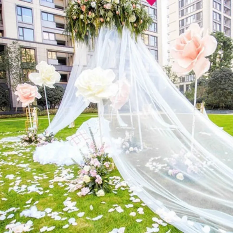 Прозрачная органза свадебное украшение праздничное платье женское сделай сам