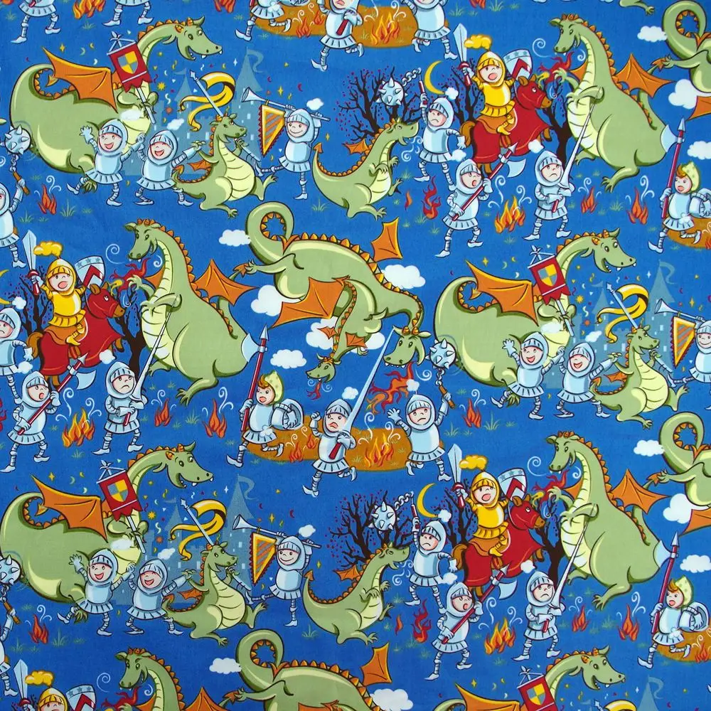 

1 ярд, ткань с животными, хлопчатобумажная ткань-динозавр и ребенок (ширина = 140 см)