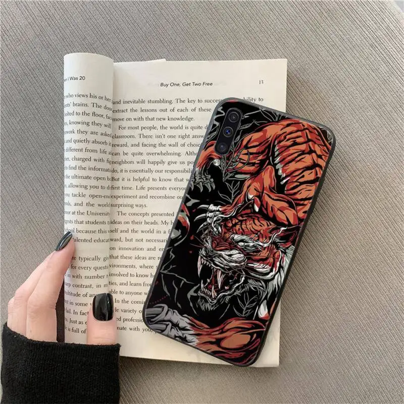 

Art abstract illustration tiger Phone Case For Samsung galaxy S 9 10 20 A 10 21 30 31 40 50 51 71 s note 20 j 4 2018 plus