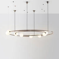 creative round glass ball pendent lamp nordic living room dining room restaurant bedroom pendent lights modern lighting fixtrues