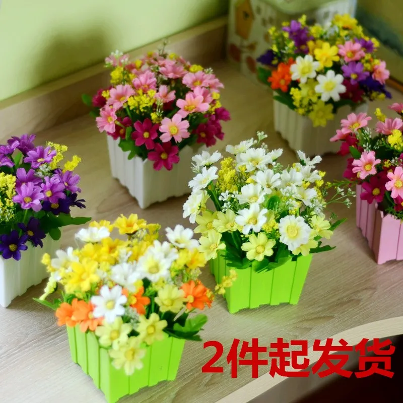 Home indoor tea table decoration plastic simulation dried flower set decoration living room tea table bedroom artificial flower